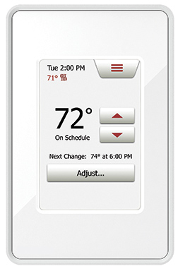 Radiant floor heating system thermostat.