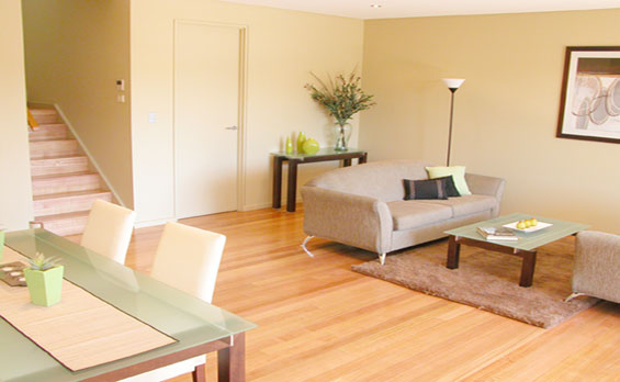 Heated livingroom floor.