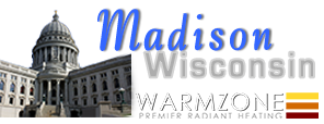Warmzone radiant heat logo for Madison, Wisconsin.